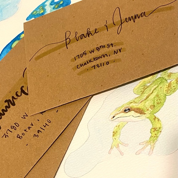 Custom Wedding Menu AND/OR Hand Calligraphy Wedding Invitations - Picture 5 of 5